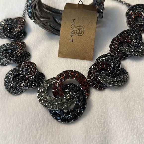 Monet Necklace and Cuff Bracelet set  NWT - Picture 3 of 3